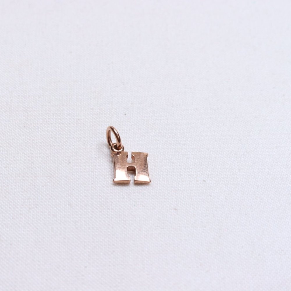 Dodo Pomellato Rose Gold Initial 'H' Charm Bracelet